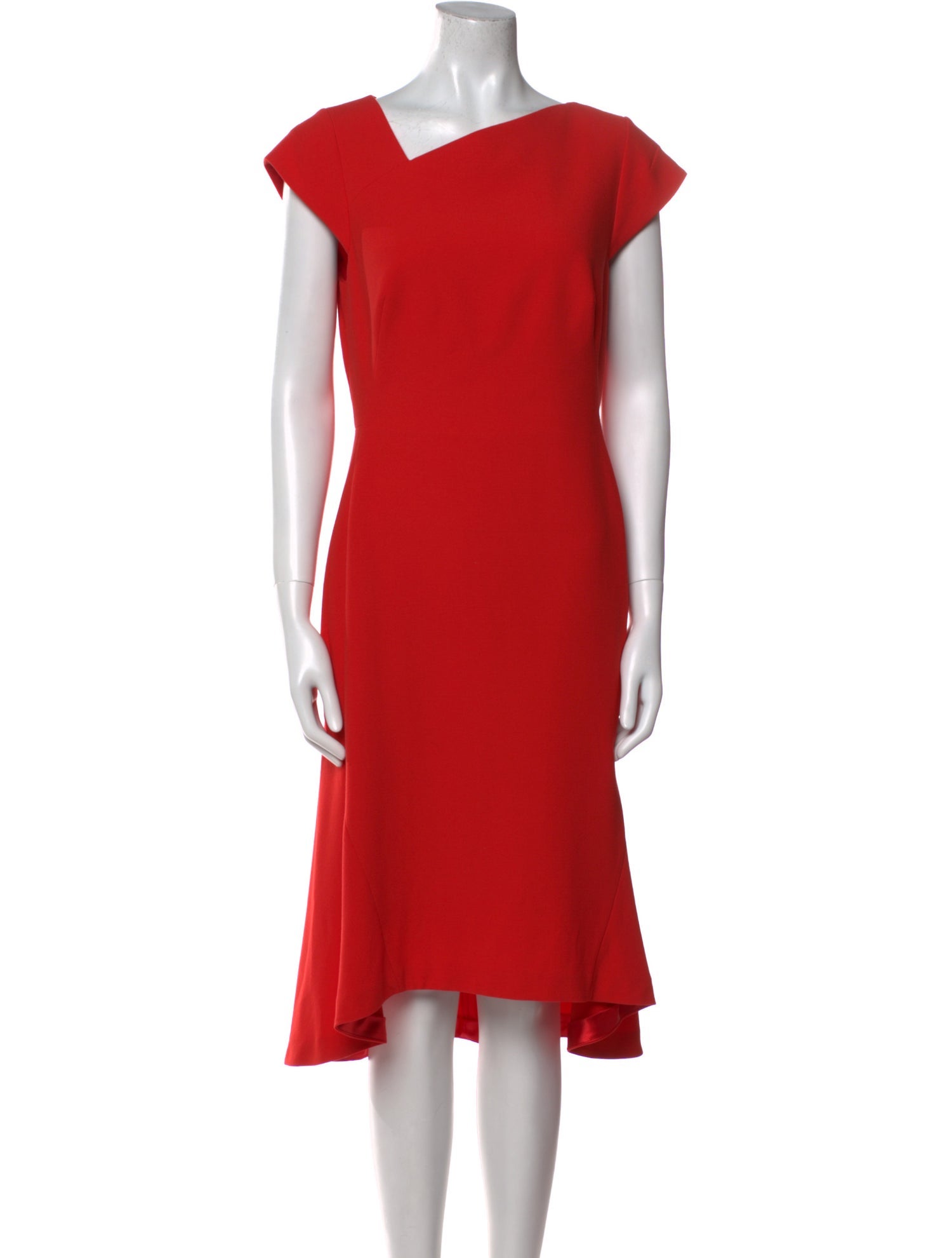L.K. Bennett One-Shoulder Midi Length Dress