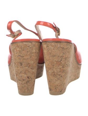 L.K. Bennett Patent Leather Floral Print Slingback Pumps