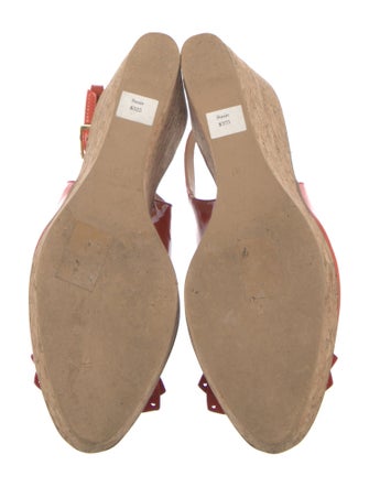 L.K. Bennett Patent Leather Floral Print Slingback Pumps