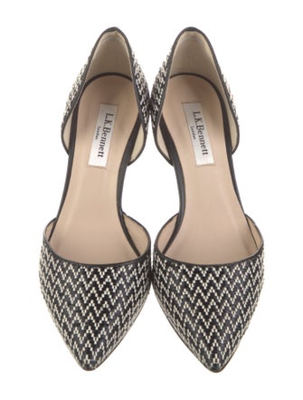 L.K. Bennett Leather Printed D'Orsay Pumps