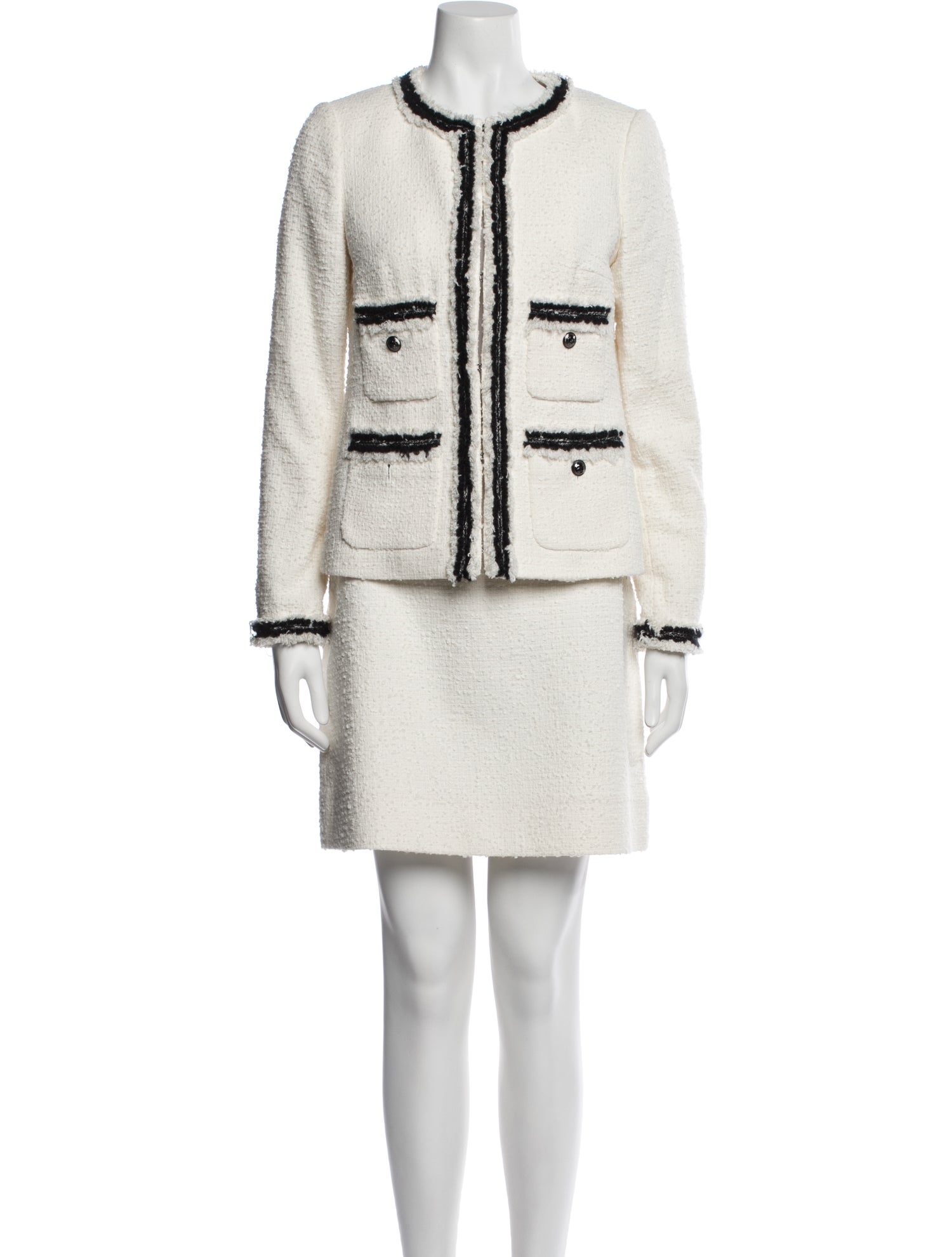 L.K. Bennett Raw-Edge Trim Skirt Set