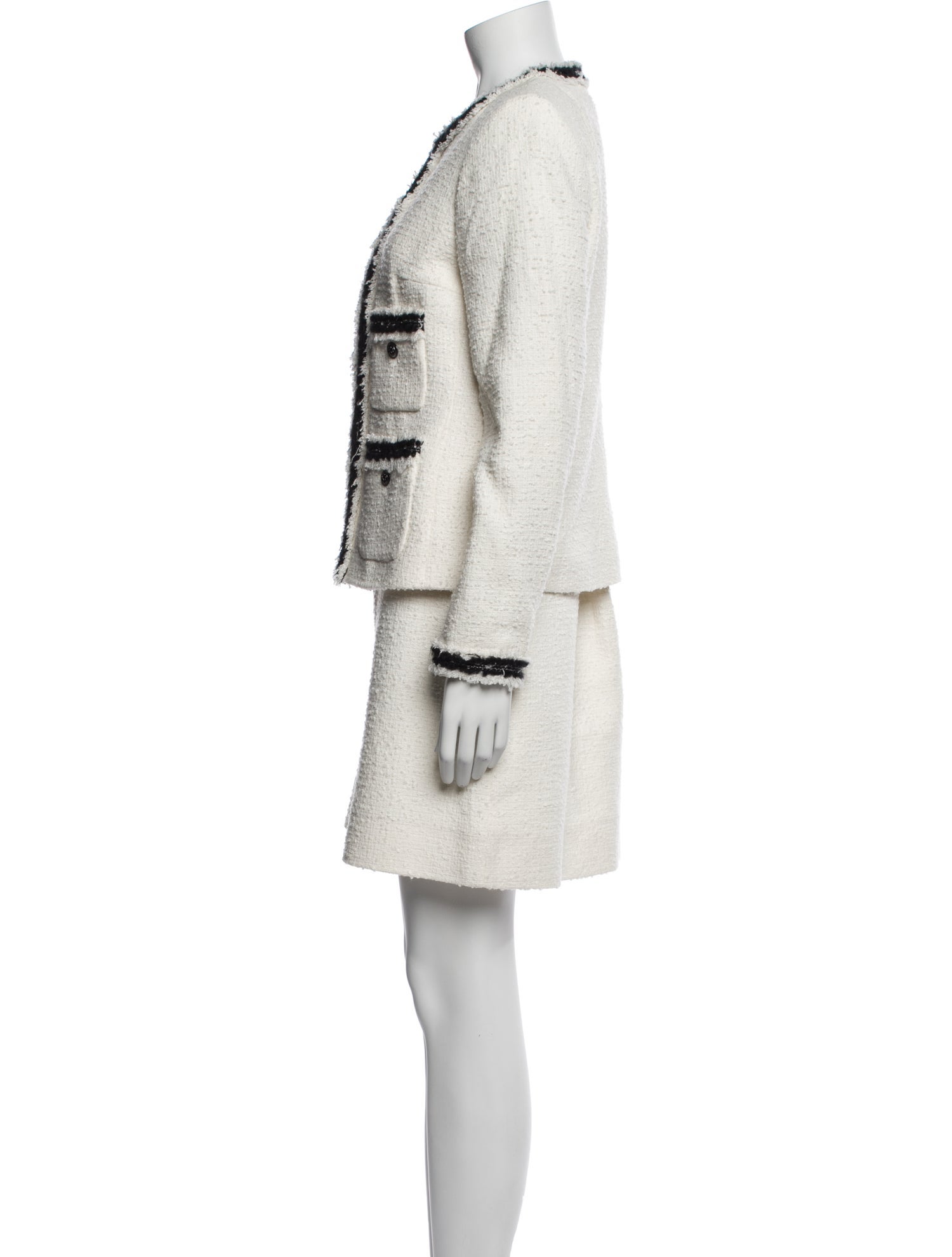 L.K. Bennett Raw-Edge Trim Skirt Set