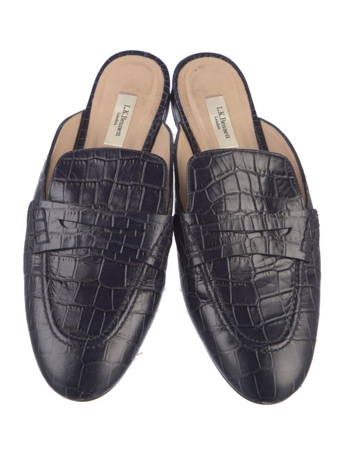 L.K. Bennett Embossed Leather Mules