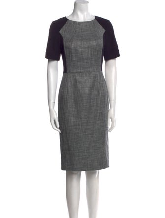 L.K. Bennett Bateau Neckline Knee-Length Dress