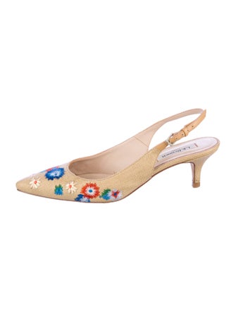 L.K. Bennett Tweed Patterned Slingback Pumps