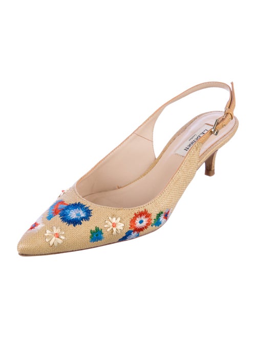 L.K. Bennett Tweed Patterned Slingback Pumps