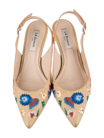 L.K. Bennett Tweed Patterned Slingback Pumps