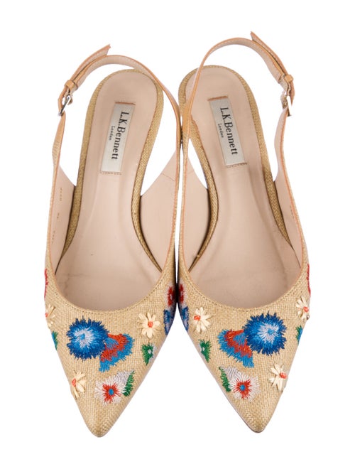 L.K. Bennett Tweed Patterned Slingback Pumps