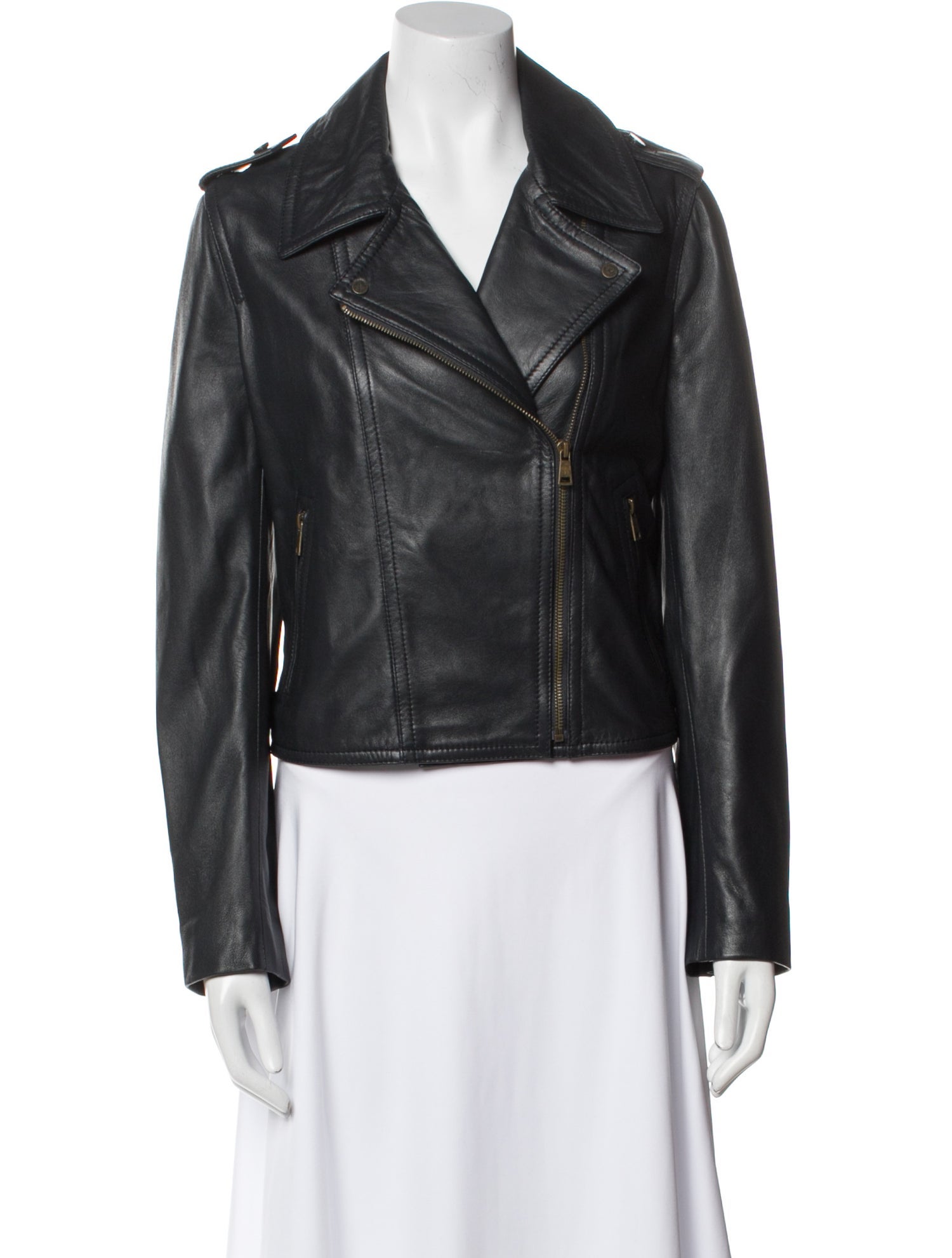 L.K. Bennett Lamb Leather Biker Jacket w/ Tags