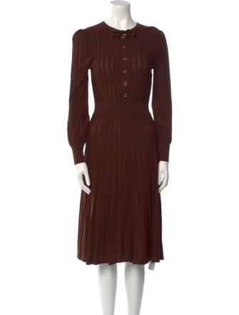 L.K. Bennett Crew Neck Midi Length Dress