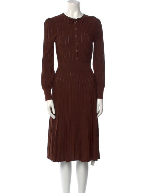 L.K. Bennett Crew Neck Midi Length Dress