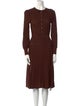 L.K. Bennett Crew Neck Midi Length Dress