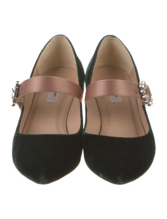 L.K. Bennett Velvet Crystal Embellishments Pumps