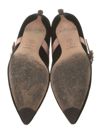 L.K. Bennett Velvet Crystal Embellishments Pumps