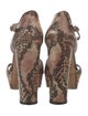 L.K. Bennett Embossed Leather Animal Print Sandals
