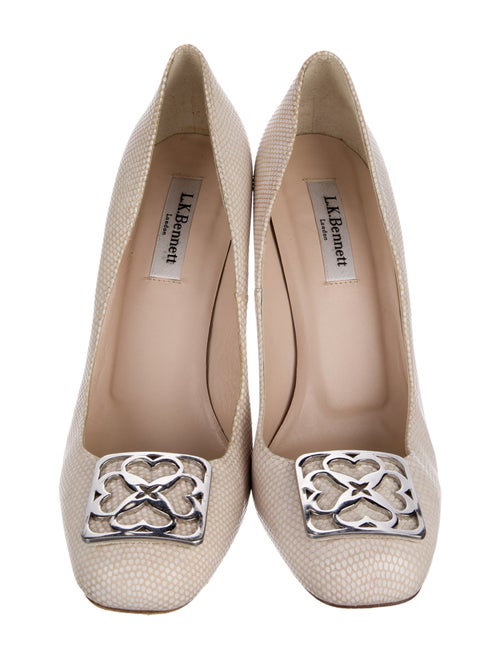 L.K. Bennett Embossed Leather Pumps
