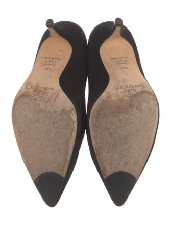 L.K. Bennett Suede Leather Trim Embellishment Pumps