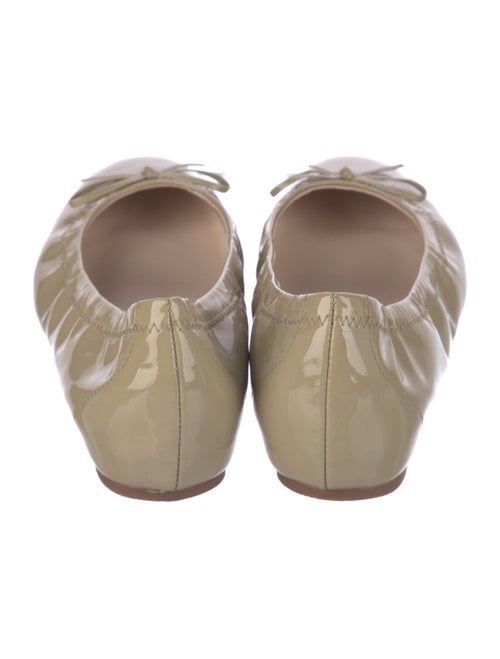 L.K. Bennett Patent Leather Bow Accents Ballet Flats