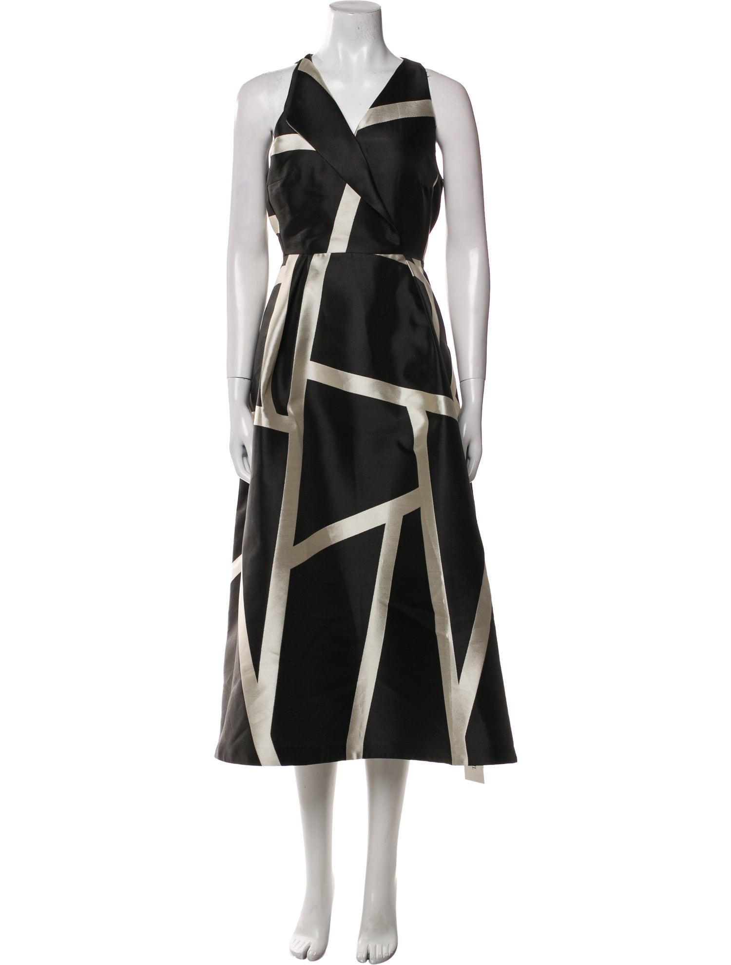 L.K. Bennett Striped Midi Length Dress