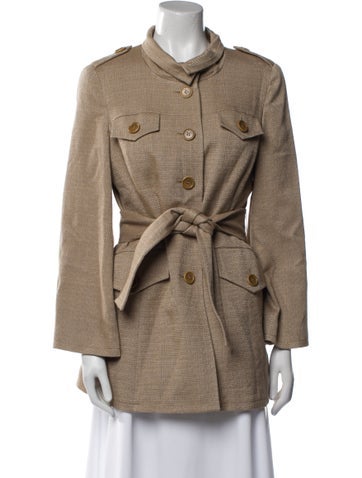 Pre-owned Lk Bennett Tweed Pattern Jacket In Neutral
