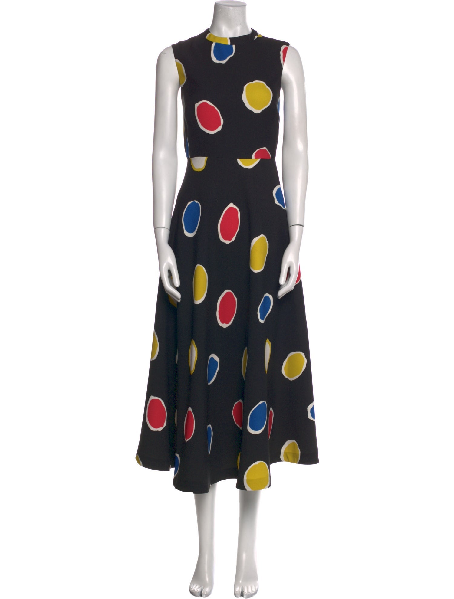 L.K. Bennett Polka Dot Print Long Dress