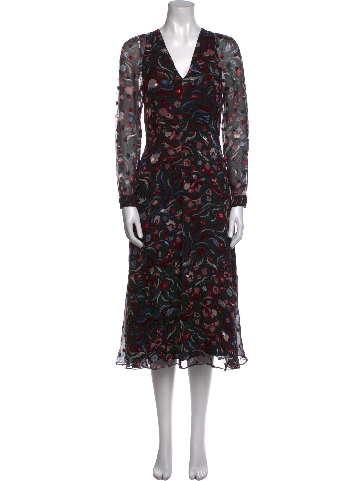L.K. Bennett Silk Midi Length Dress