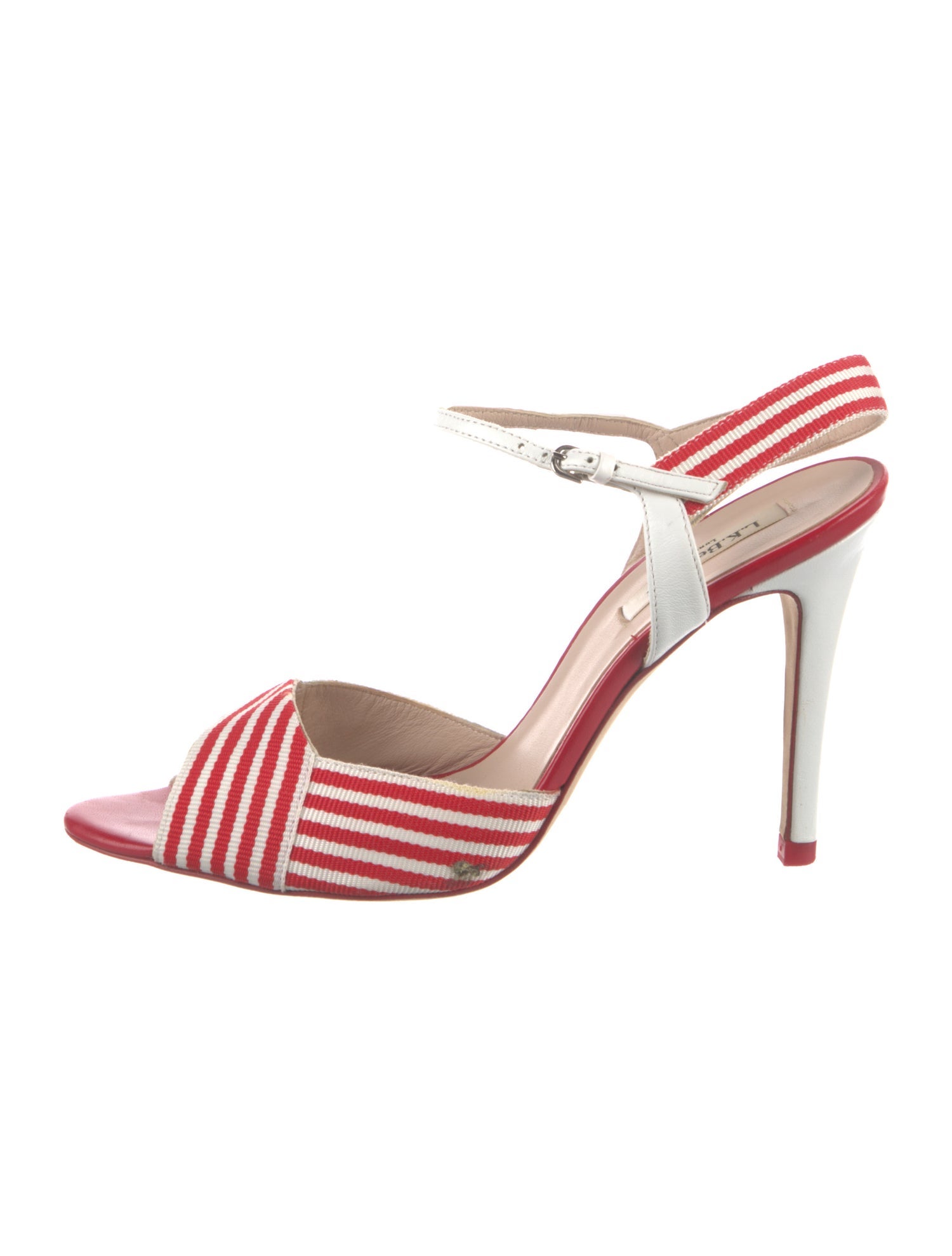 L.K. Bennett Striped Slingback Pumps