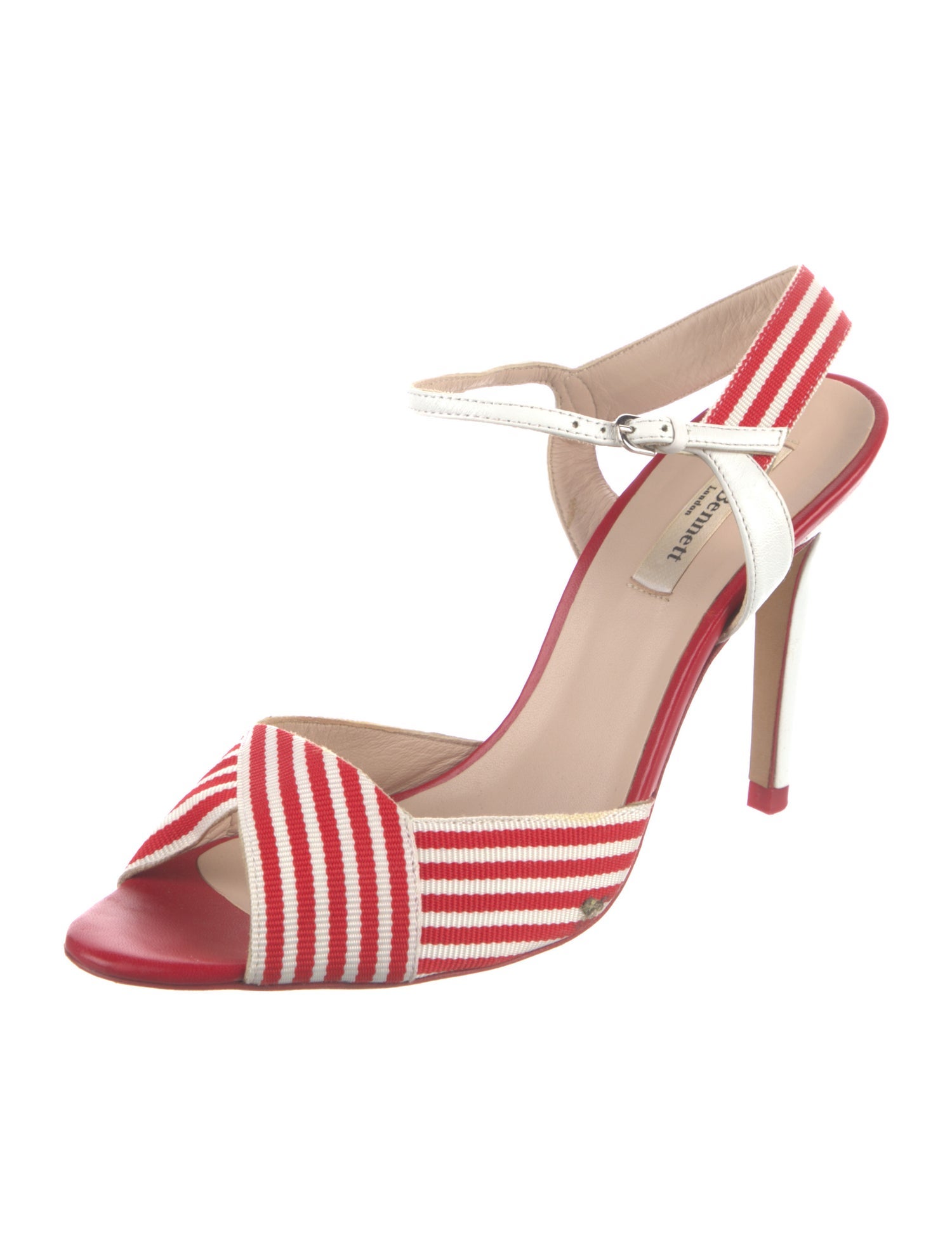L.K. Bennett Striped Slingback Pumps