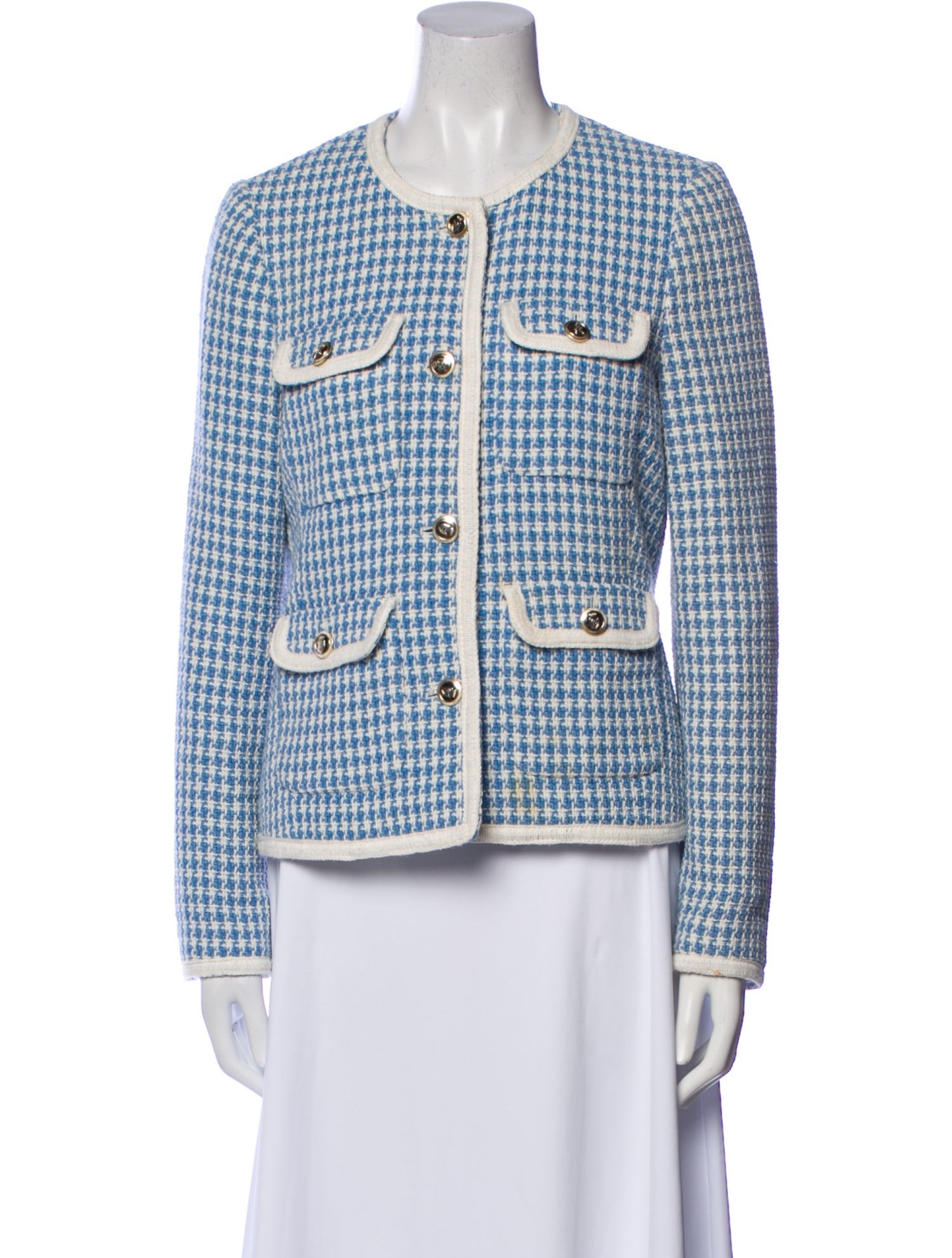 L.K. Bennett Plaid Print Evening Jacket