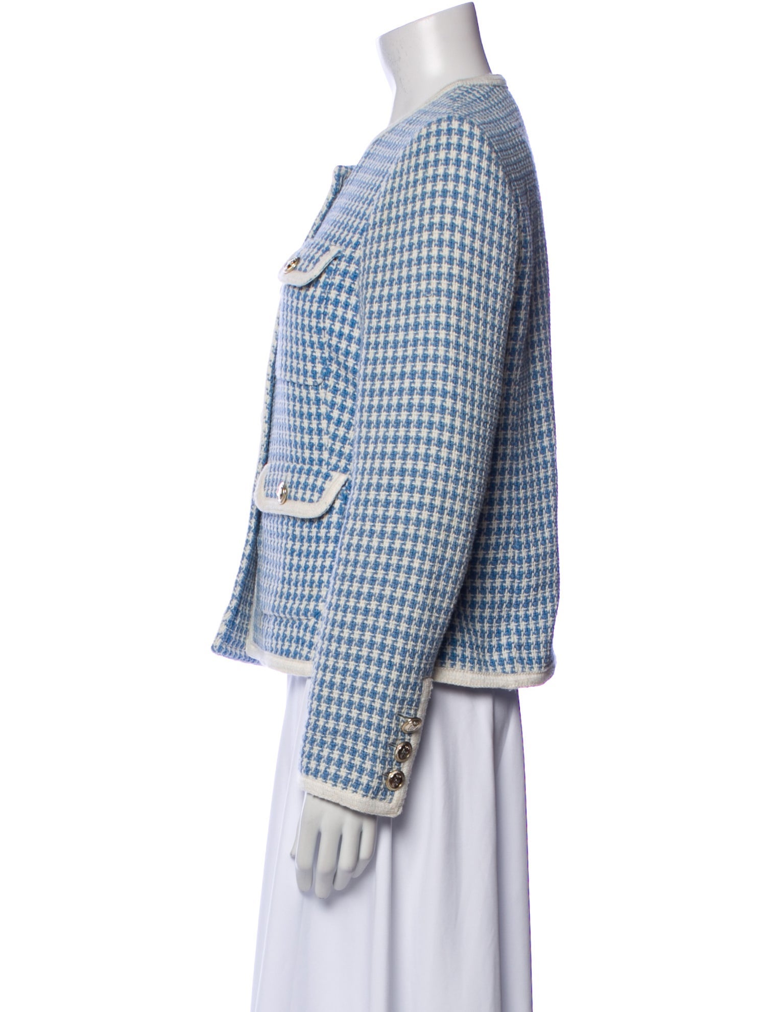 L.K. Bennett Plaid Print Evening Jacket