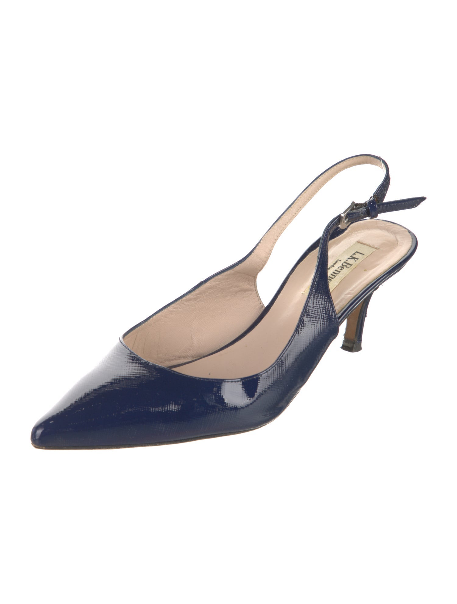 L.K. Bennett Patent Leather Animal Print Slingback Pumps