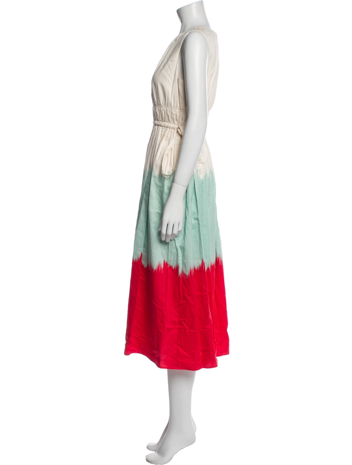 L.K. Bennett Striped Midi Length Dress