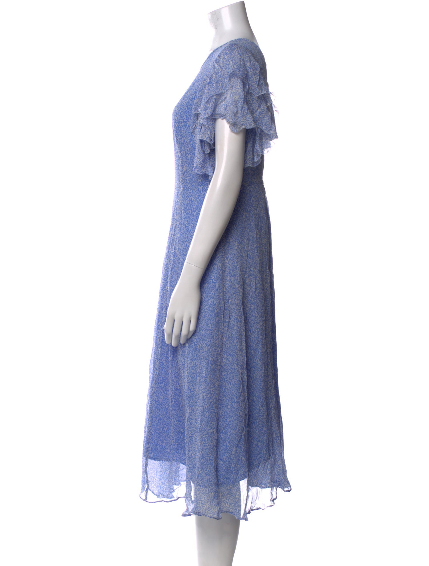 L.K. Bennett Scoop Neck Midi Length Dress