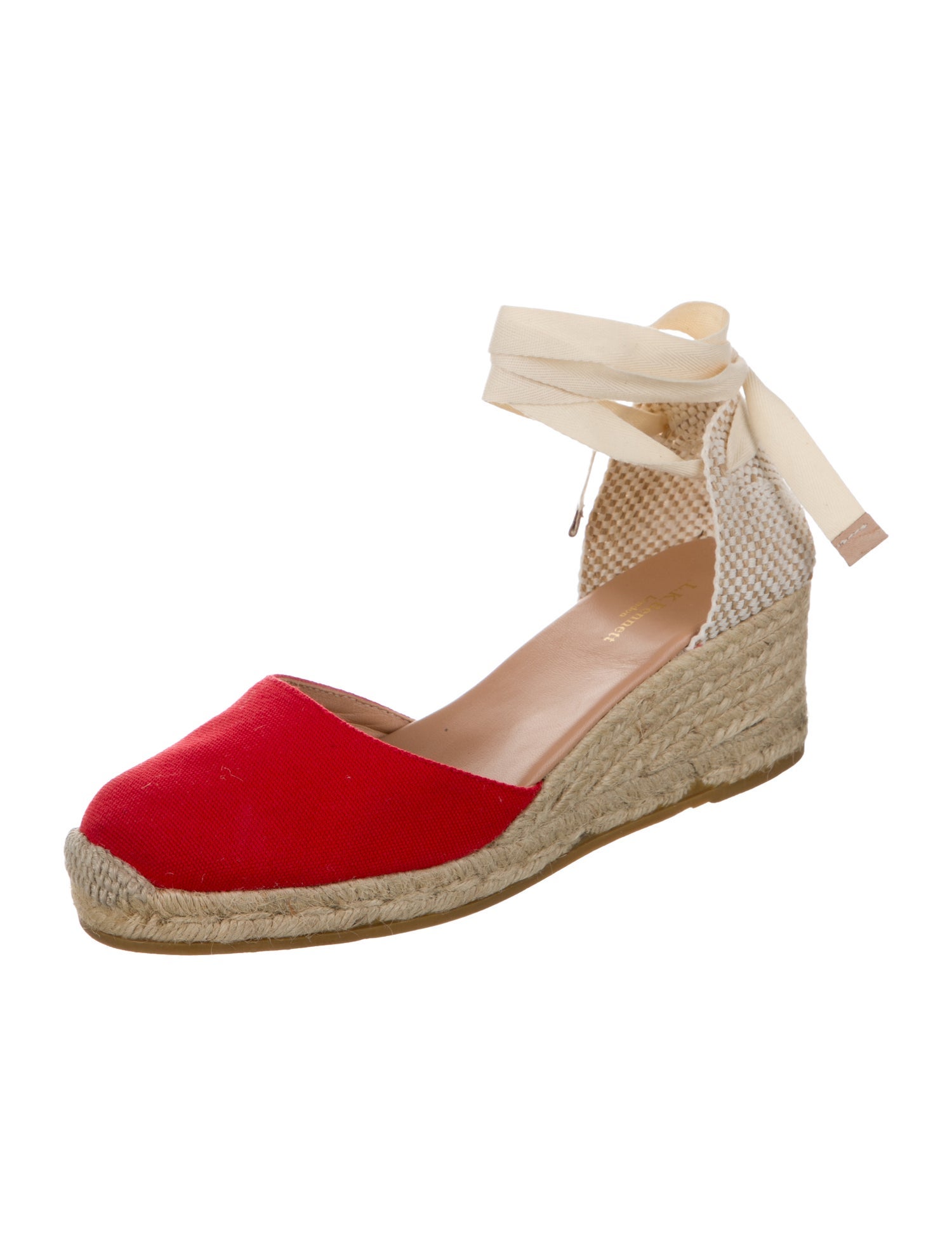 L.K. Bennett Canvas D'Orsay Pumps