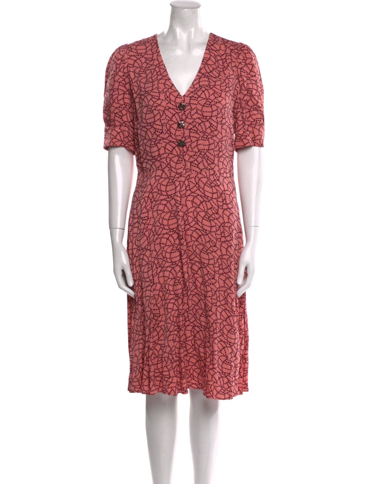 L.K. Bennett Floral Print Knee-Length Dress