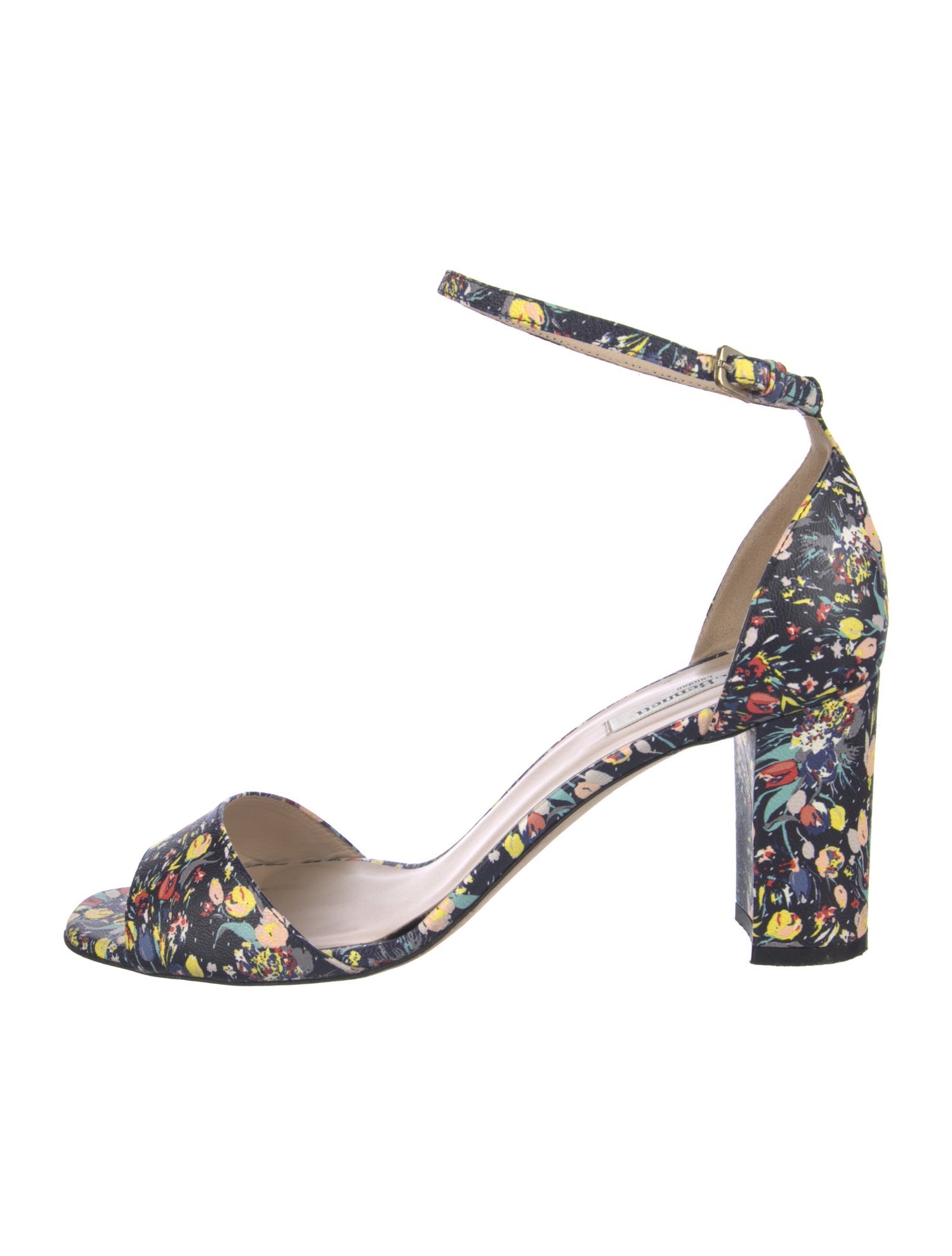 L.K. Bennett Leather Floral Print Sandals