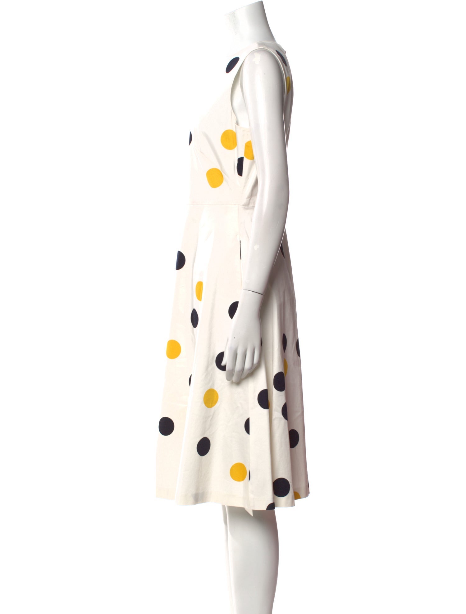 L.K. Bennett Polka Dot Print Midi Length Dress