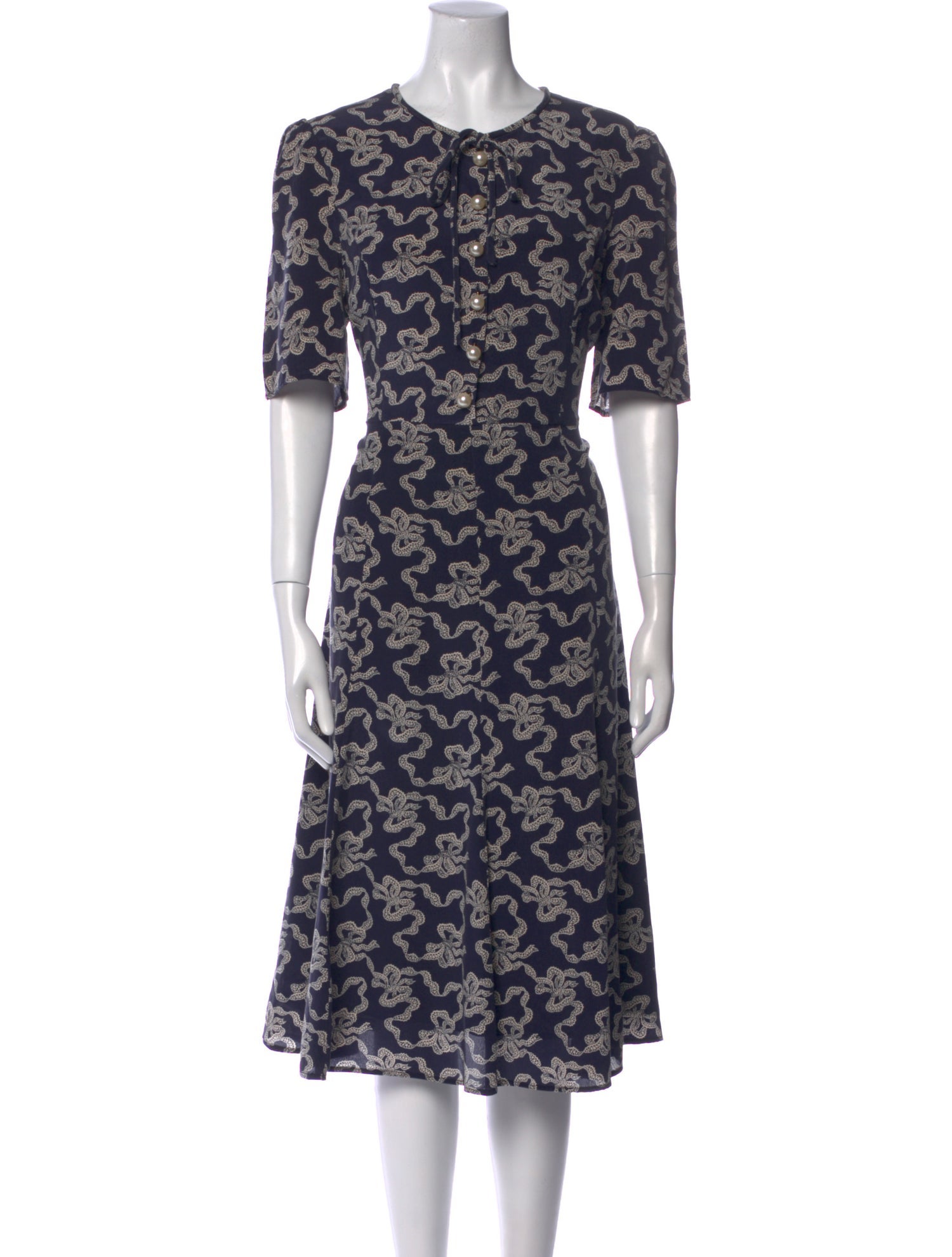 L.K. Bennett Silk Midi Length Dress