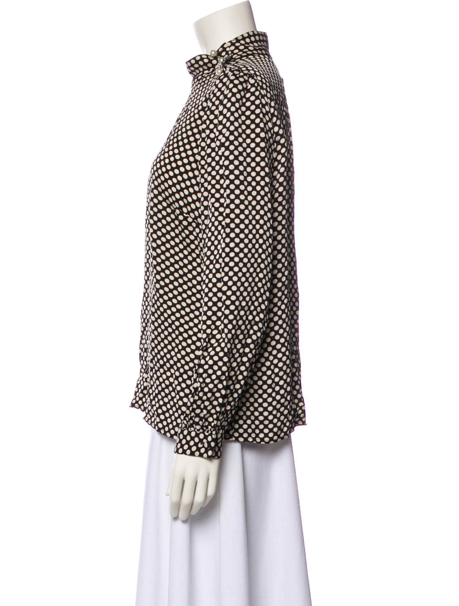 L.K. Bennett Polka Dot Print Turtleneck Sweater