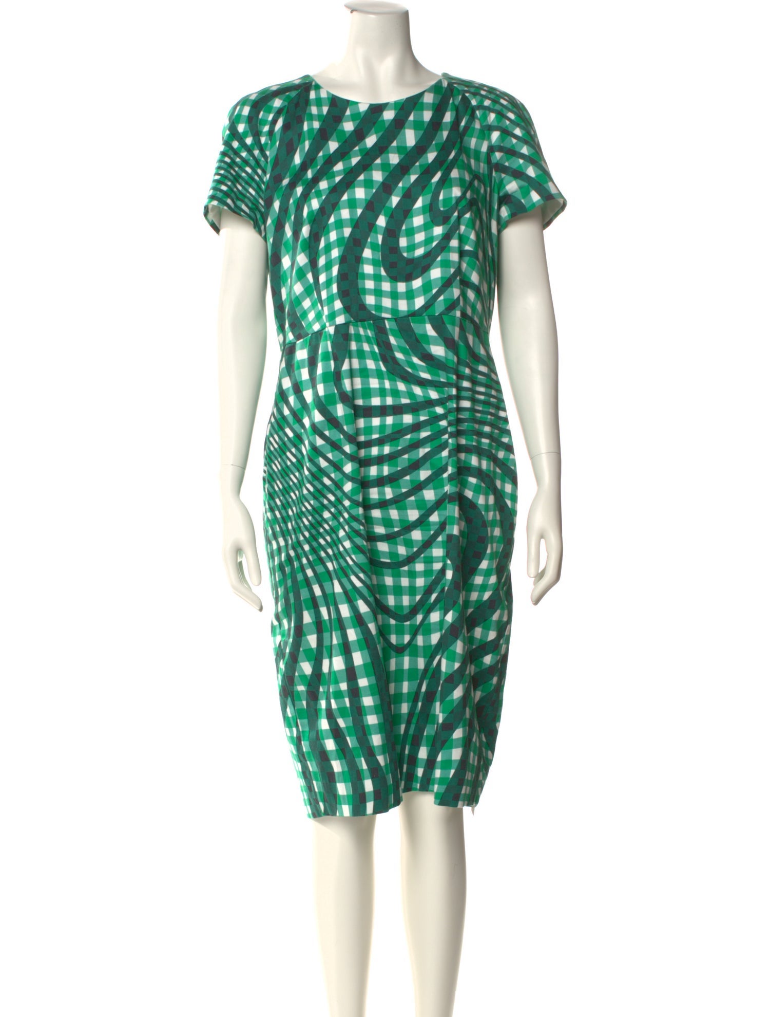 L.K. Bennett Plaid Print Knee-Length Dress