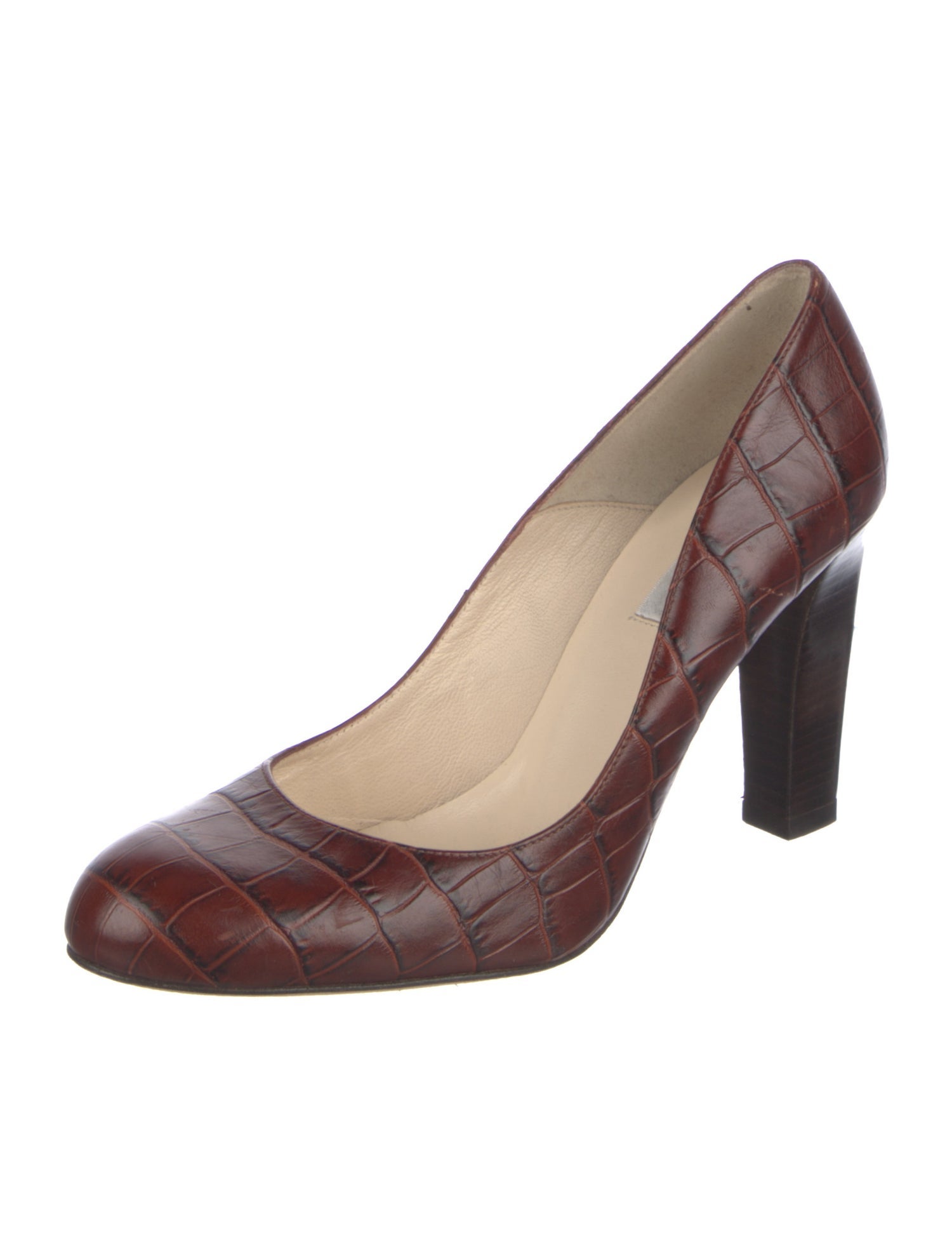 L.K. Bennett Embossed Leather Patterned Pumps