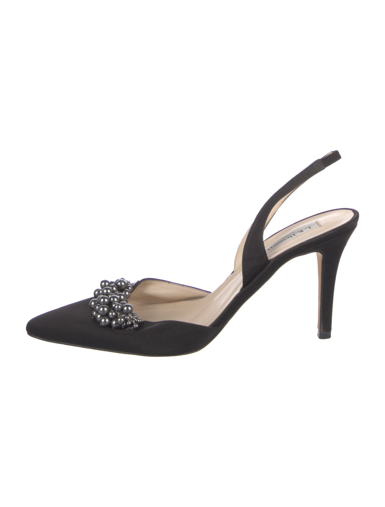 L.K. Bennett Satin Slingback Pumps