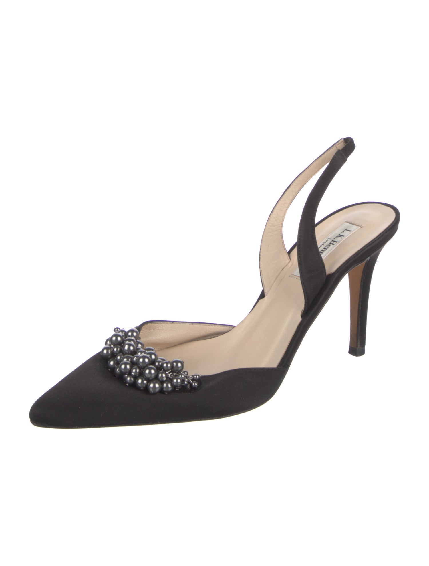 L.K. Bennett Satin Slingback Pumps