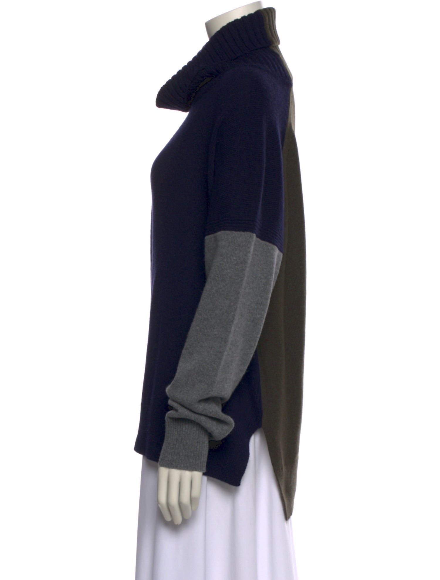 L.K. Bennett Wool Colorblock Pattern Sweater