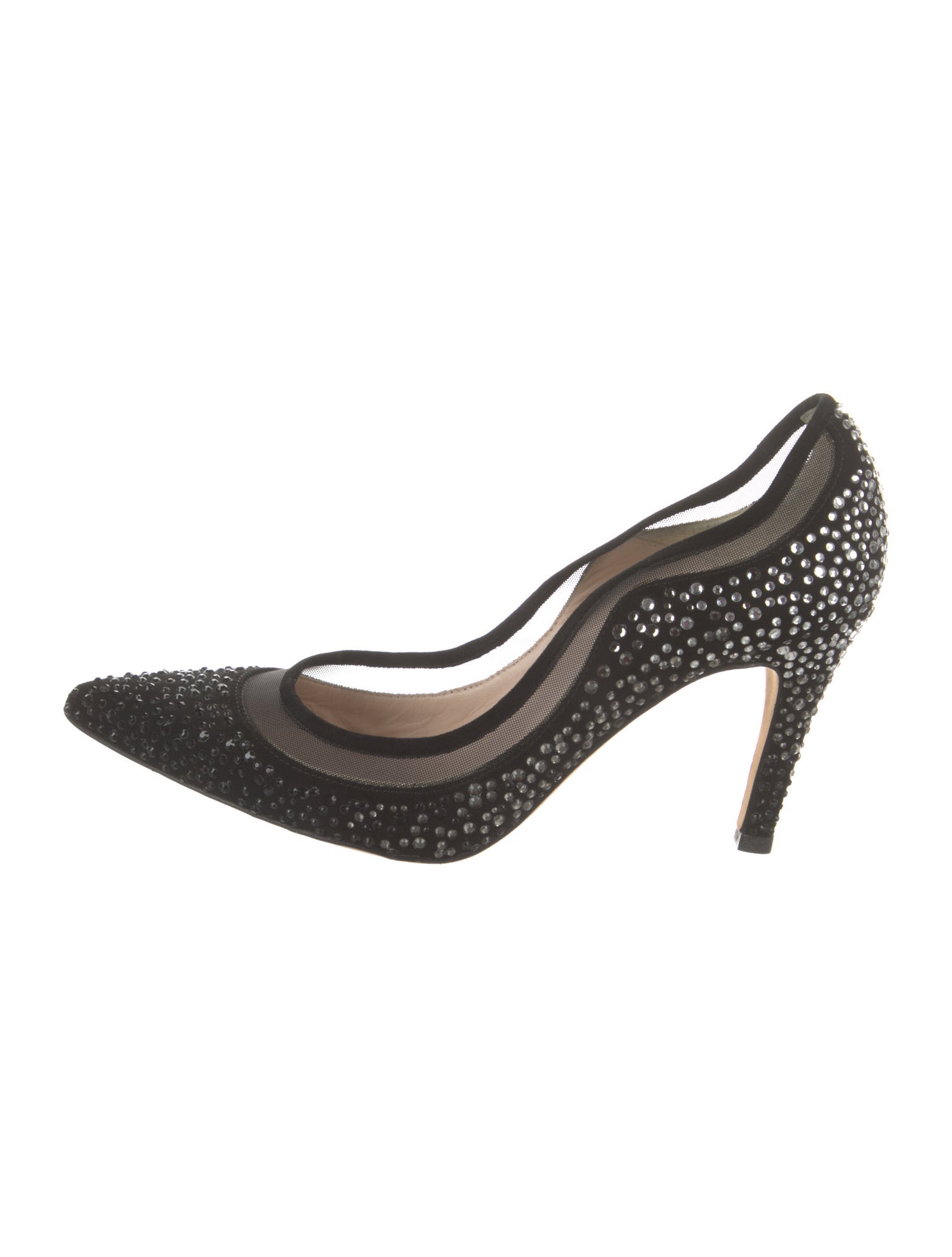 L.K. Bennett Suede Crystal Embellishments Pumps