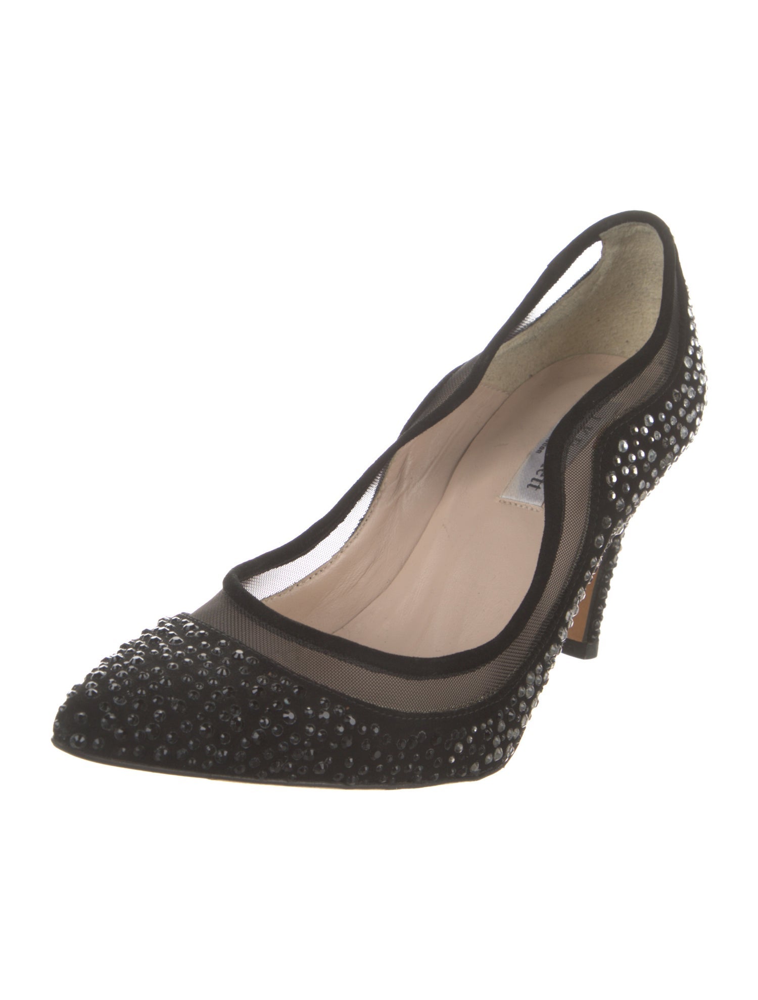L.K. Bennett Suede Crystal Embellishments Pumps