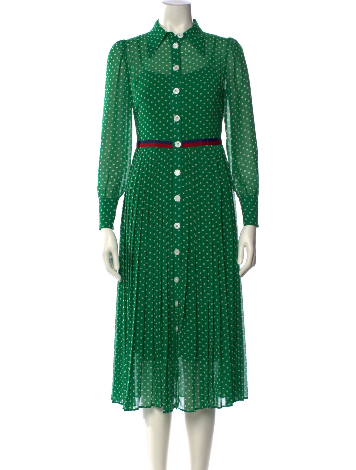 L.K. Bennett Polka Dot Print Midi Length Dress