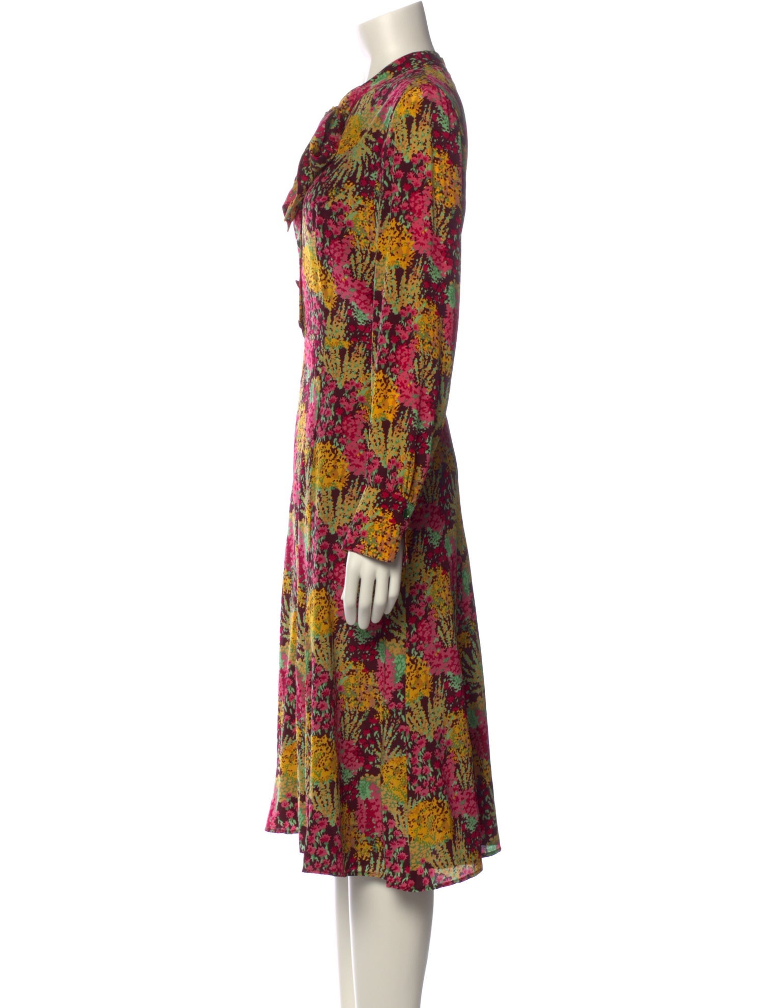 L.K. Bennett Silk Midi Length Dress