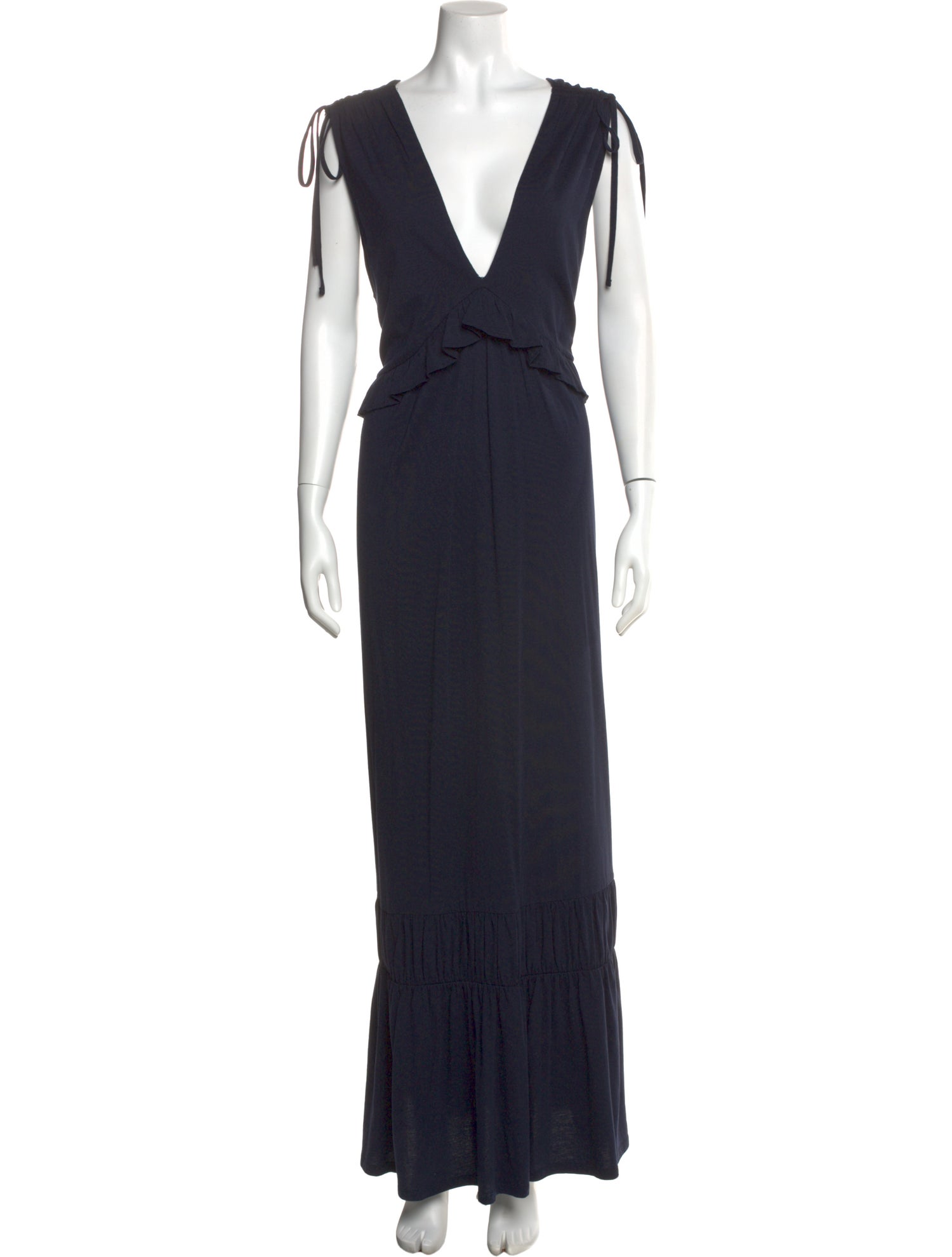 L.K. Bennett V-Neck Long Dress