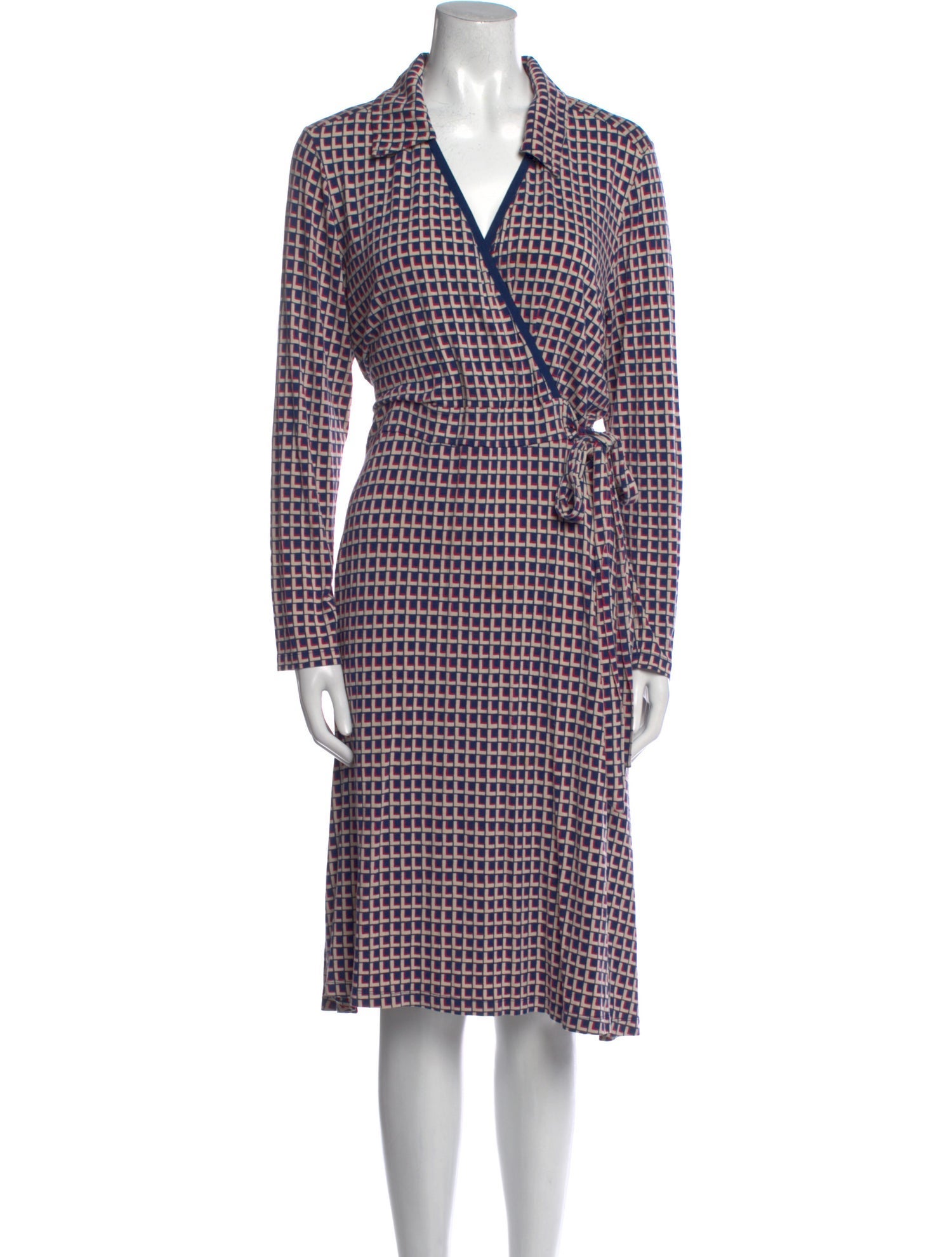 L.K. Bennett Plaid Print Knee Length Dress
